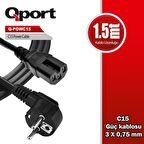 QPORT Q-POWC15  1.5m C15 GÜÇ KABLOSU